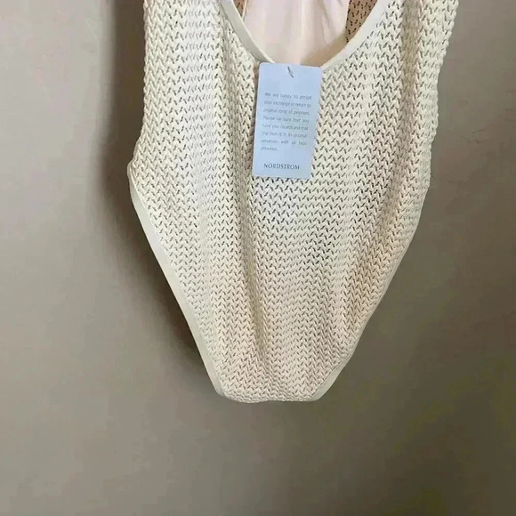 SEAFOLLY Dream Catcher Halter One-Piece Swimsuit Ecru Size 10 - Picture 9 of 14